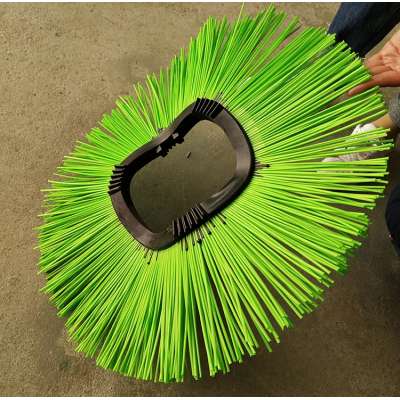 Inner Plastic Convoluted Base Street Wafer Sweeper Brushes Roller Broom For Cleaning Snow